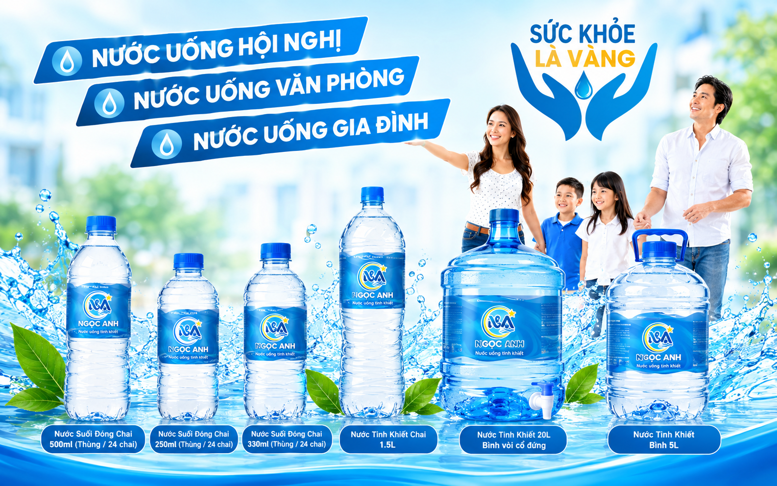 Dịch vụ giao nước uống đóng chai, đóng bình nhanh chóng - Tiện lợi mỗi ngày