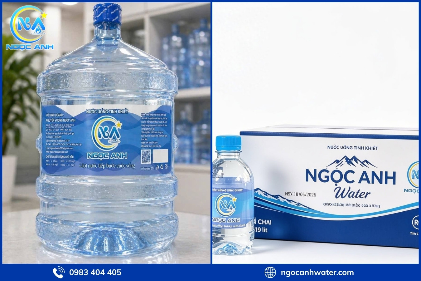 Các dòng nước uống Ngọc Anh cung cấp giá sỉ tại Đồng Nai